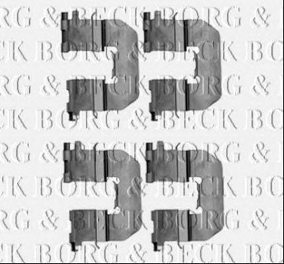 BORG & BECK bbk1296 -  Комплектующие, колодки дискового тормоза